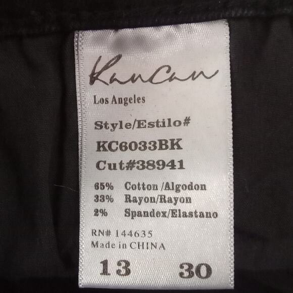 KanCan  Black Cutoff Fringe Raw Hem Shorts KC6033BK Size 13/30 - Picture 8 of 11